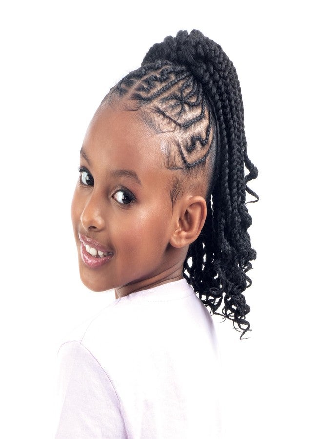 Shake-N-Go Drawstring Ponytail For Kids Box Braid With Curls (OFF BLACK 1B) - Image 1